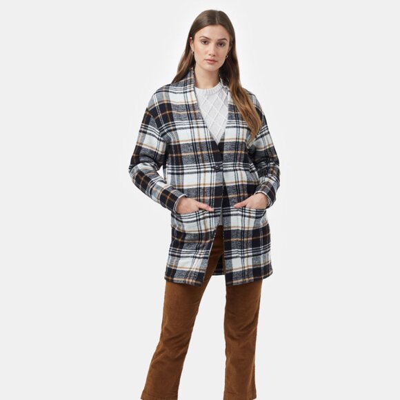 tentree Women's Flannel Cocoon Cardigan - Picture 1 of 5